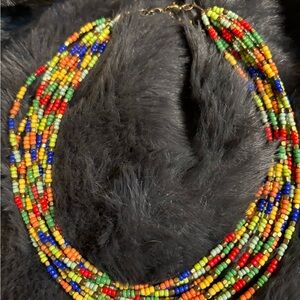 Multicolor hand Beaded Necklace
